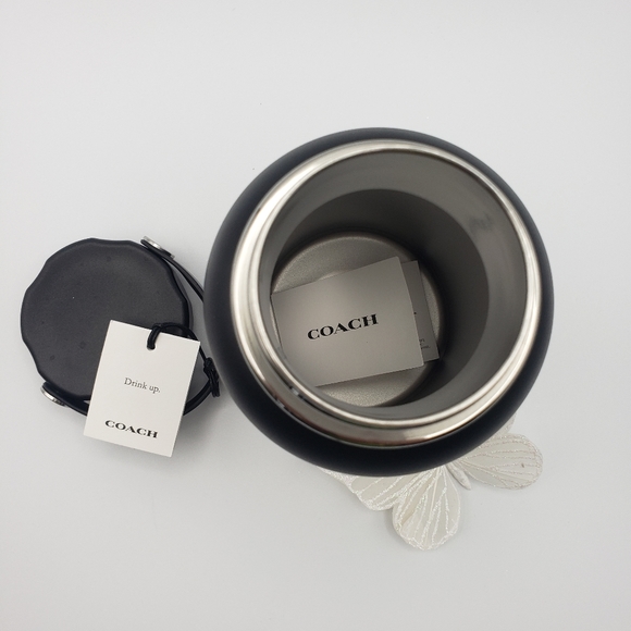 Coach Black stainless steel insulated Top Handle water bottle - Picture 3 of 7